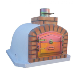 Forno a lenha Faro artesanal com saída de fumos, ideal para espaços exteriores