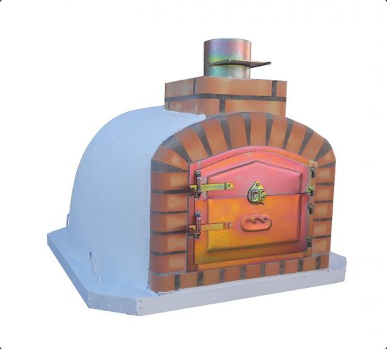 Forno a lenha Faro artesanal com saída de fumos, ideal para espaços exteriores