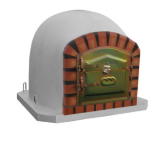 Forno a Lenha Beja com acabamento em tijolo laranja