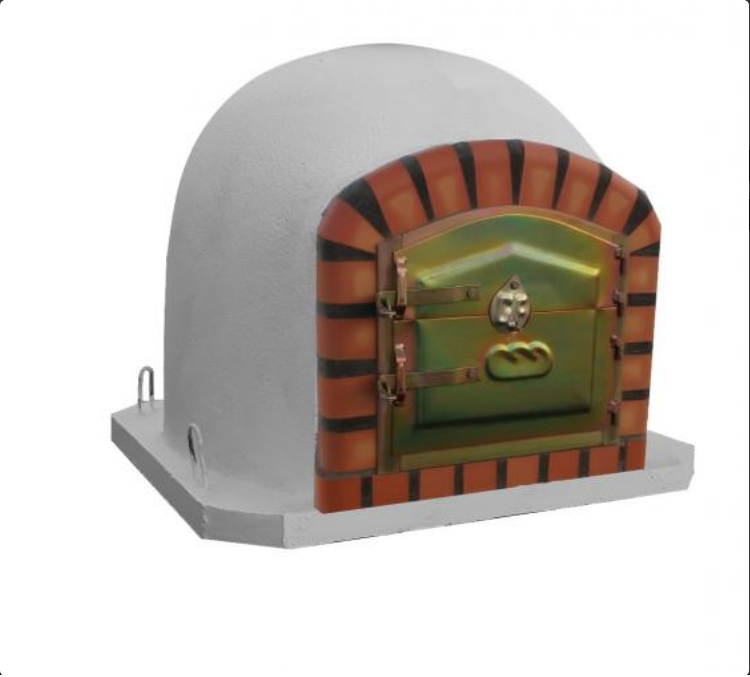 Forno a Lenha Beja com acabamento em tijolo laranja