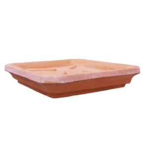 Prato Quadrado Imitação de Barro