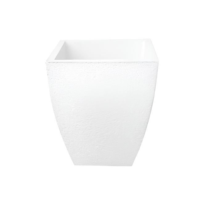 Vaso em betão versátil e durável para decoração interior e exterior, disponível em várias cores.