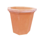 Vaso Oitavado Imitação de Barro