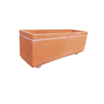 Floreira em cimento com efeito de barro, durável e sofisticada, ideal para jardins, varandas e áreas exteriores.