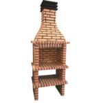 A Churrasqueira Brick combina design elegante, durabilidade e praticidade. Fabricada em betão e tijolo, suporta lenha ou carvão, perfeita para churrascos ao ar livre.