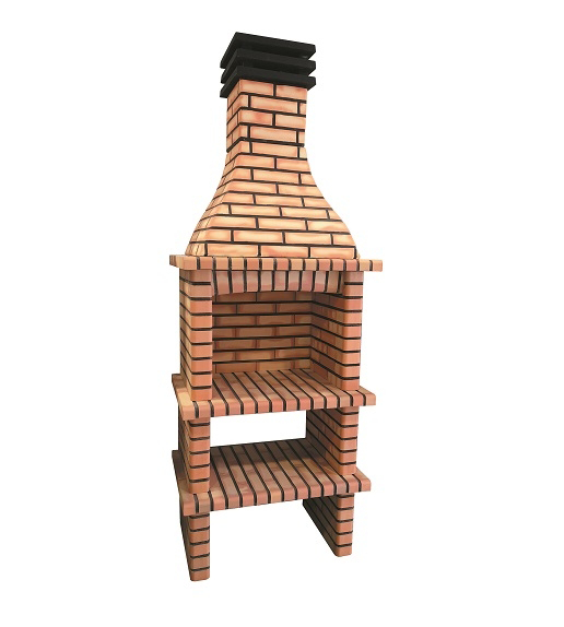 A Churrasqueira Brick combina design elegante, durabilidade e praticidade. Fabricada em betão e tijolo, suporta lenha ou carvão, perfeita para churrascos ao ar livre.