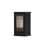 Salamandra M1 Eco a lenha – aquecimento eficiente 7,3 kW, classe A+, design compacto em aço resistente