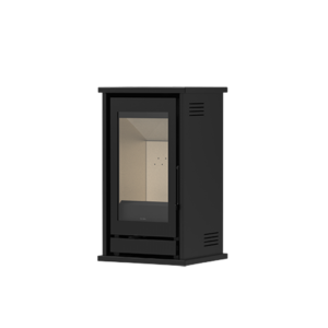 Salamandra M1 Eco a lenha – aquecimento eficiente 7,3 kW, classe A+, design compacto em aço resistente