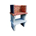 Churrasqueira Minus robusta e funcional, ideal para grelhar com conforto. Dimensões: 72 x 46 x 112 cm, grelha 52 x 40 cm. Prática e resistente para espaços exteriores.