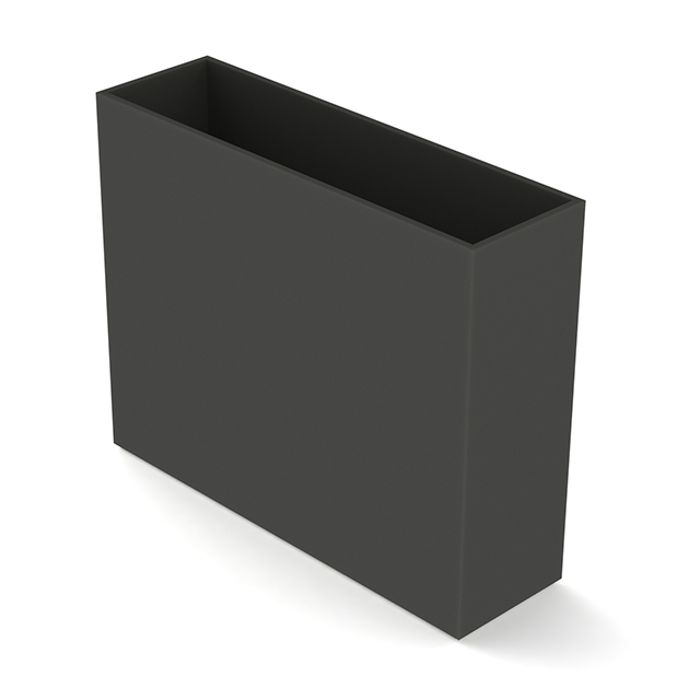 Floreira Terrace 100 em betão reforçado com fibras, resistente e elegante, ideal para decoração de jardins, varandas e interiores.