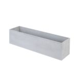 Floreiras Balko 100 e Balko 80 em betão reforçado, resistentes e elegantes, disponíveis em antracite, branco e cinza para jardins e varandas