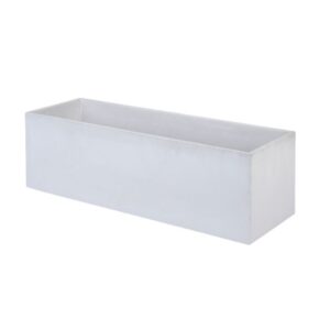 Floreira Retkube 120 e 99 em betão reforçado, ideal para decoração interior e exterior, disponível em antracite, branco e cinza.