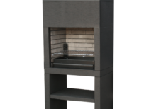 Churrasqueira Moderna CM10 modular em preto mate com design elegante"
