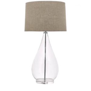 Candeeiro vidro com abajur