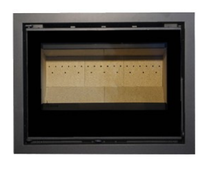 Recuperador de Calor ventilado Onix 700 Style Solrak com vidro serigrafado, 9,5 kW de potência e rendimento 78%, ideal para aquecer até 272 m³.