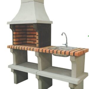 Churrasqueira X-Art com bancada e lava louça