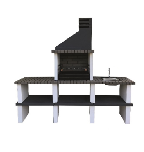 Churrasqueira Partner com 2 bancadas e lava loiças