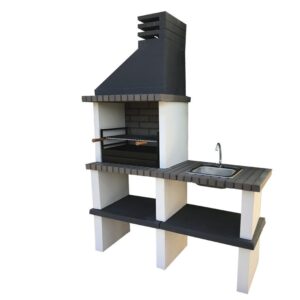 Churrasqueira Partner com bancada e lava loiças
