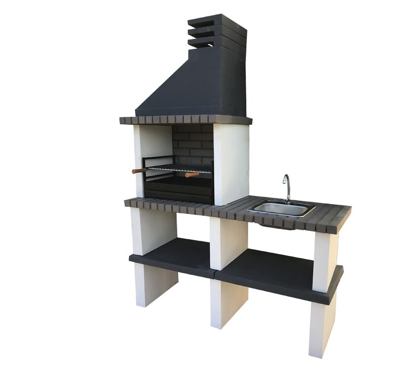 Churrasqueira Partner com bancada e lava loiças