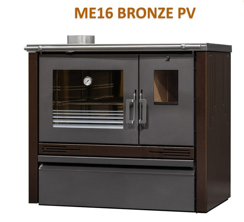 Fogão a lenha ME 16 com acabamento bronze