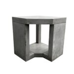 Suporte para forno de canto CAPRICE - Suporte p/ forno canto pintado betão natural e ferrugem