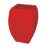 Descubra o vaso quadrado em betão com acabamento riscado, disponível em branco natural, branco pintado, preto e vermelho. Ideal para interior e exterior. Entrega até 10 dias úteis.